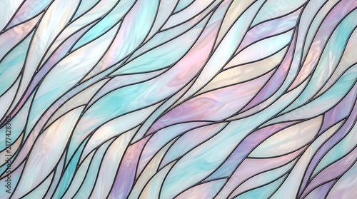 Abstract wavy lines pattern with soft pastel colors