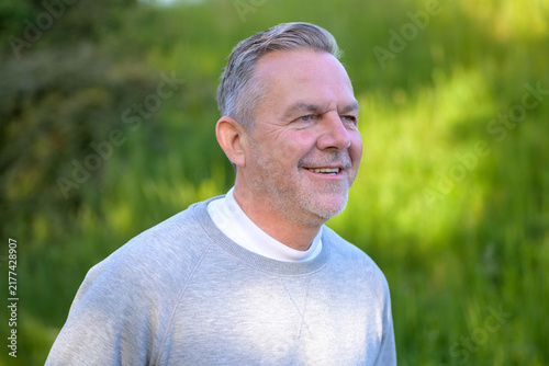 Smiling Senior Man Outdoor Portrait