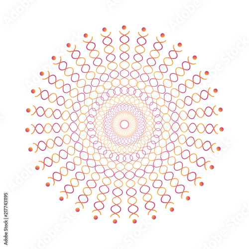 Radiant Symmetrical Gradient Mandala Pattern