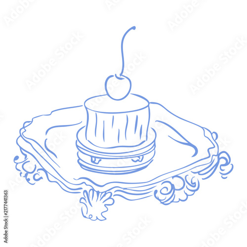Romantic Dessert Hand Drawn Illustration