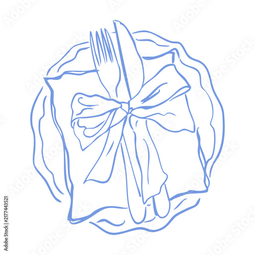 Wedding Dinner Accessories Cute Doodle Collection