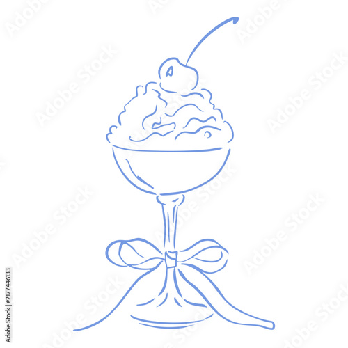 Cute Wedding Sweets Doodle Illustration Set