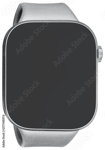 Square black smart watch