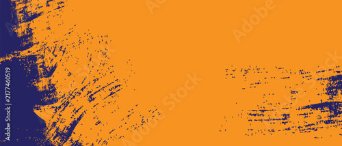 A vibrant abstract digital background features energetic orange and deep blue hues blending together to form a dynamic textured visual perfect for modern design projects