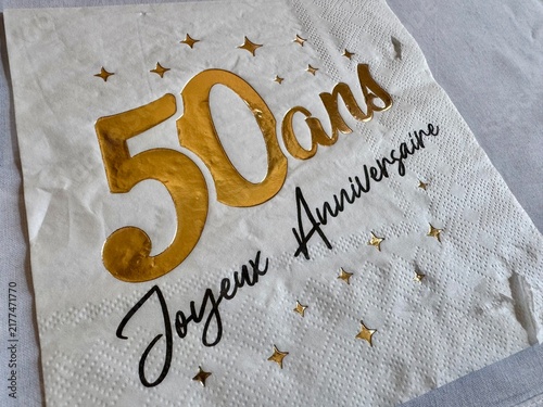 Fototapeta 50 ans serviette