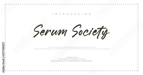 Canvas Print Script Minimal luxury font alphabet logo