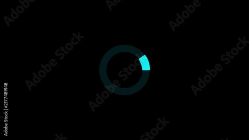 Minimal Circular Loading Spinner Animation Loop on Black Background