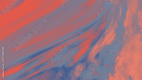 Abstract Swirling Colors of Blue and Orange Blend Seamlessly.