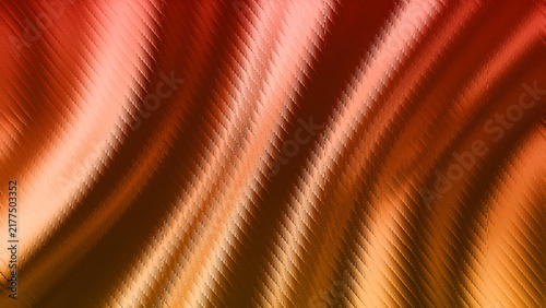 Abstract Luxury Red Metallic Silk Texture Background with Wavy Folds
