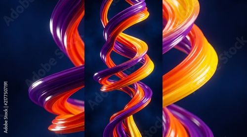 Colorful 3D Spiral Abstract Design