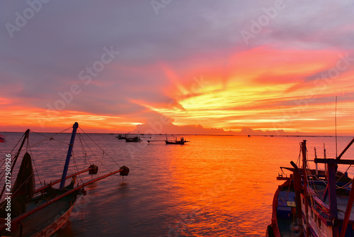 sunset on the sea