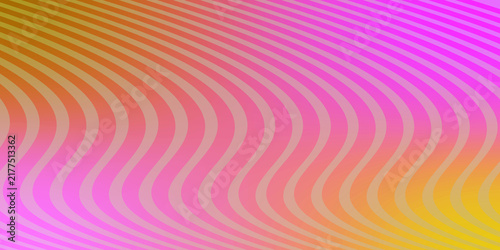 Fotografía Abstract wavy striped vector background featuring a vibrant gradient from yellow orange to pink and magenta, creating a retro psychedelic optical illusion pattern for modern design