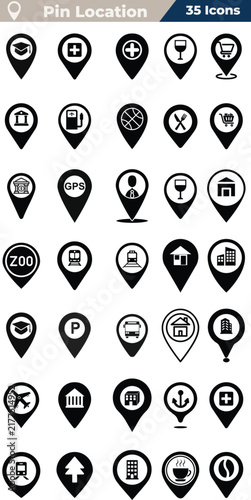 Map pin location icon vector, folded paper map with pointer symbol, navigation, tourism, travel guide, GPS, direction, route, destination, road, compass, navigator, thin line editable stroke, interfac