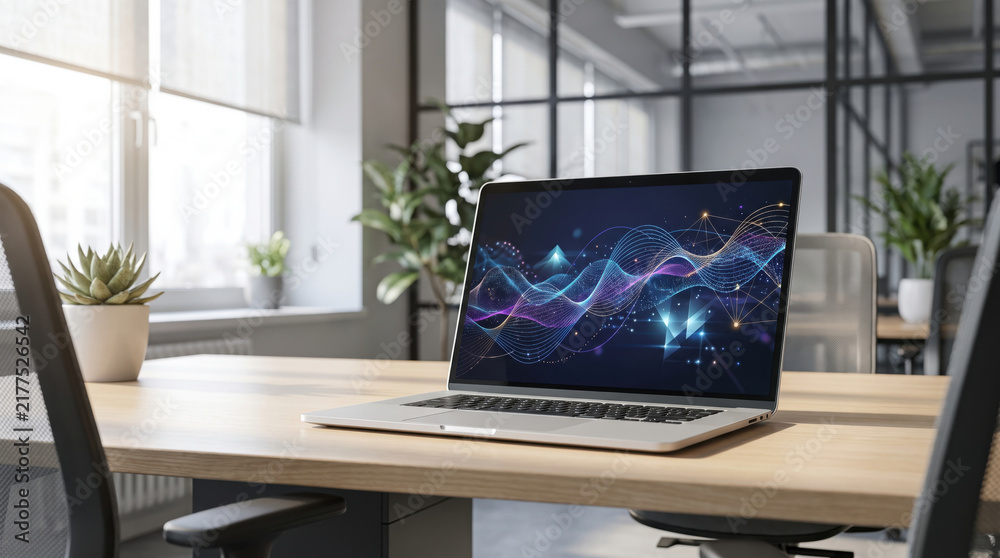 Fototapeta premium laptop on the table