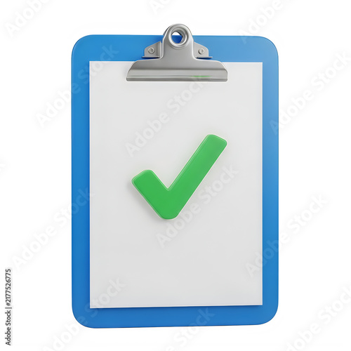 Clipboard with green checkmark icon