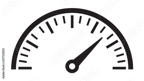 Speedometer gauge icon black and white vector illustration for dashboard