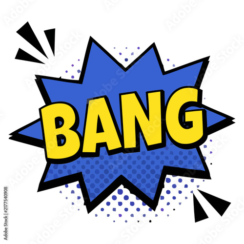 Comic bang explosion speech graphic
