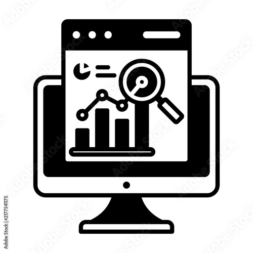 Plakat w ramie Web Analytics Icon
