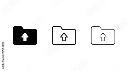 Obraz na płótnie Upload folder icons set isolated on transparent background