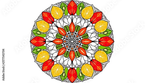 Colorful floral wreath with roses and sunflowers design.