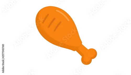Single ripe orange fruit isolated on white background.