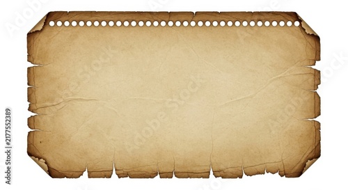 Vintage parchment paper with grid lines and border design