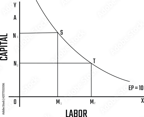 Downward Sloping Labor Demand Curve Showing Wage and Employment Relationship