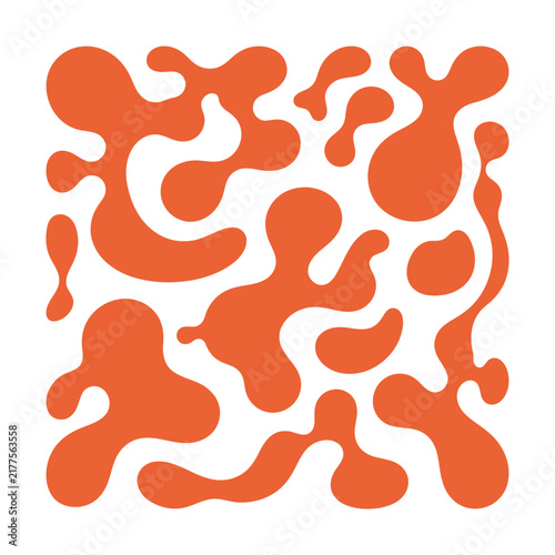 Abstract organic liquid shapes pattern, fluid blob elements, modern minimalist vector illustration