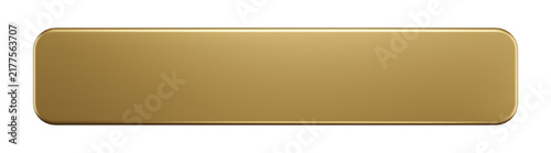 Gold Button Icon for User Interface and Interactive Controls 3D Render