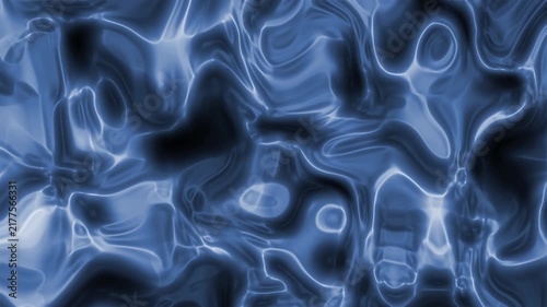 Abstract Blue Liquid Flowing Energy Waves Background.