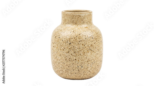 Cuadro en lienzo Textured ceramic vase with speckled pattern and narrow neck