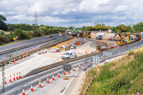 Фотография Construction of new underpasses for the A11-A47 free-flow link at Thickthorn Int