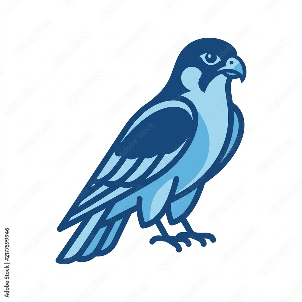 Fototapeta premium Falcon stylized bird of prey for sports branding and mascot logos
