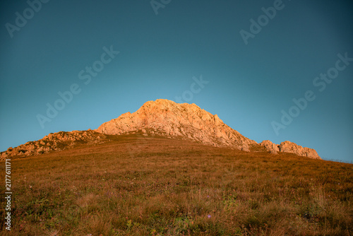 Canvas Print sunset over the mountains