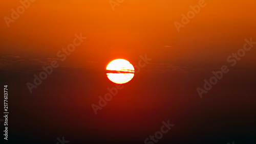 sunset in the sky