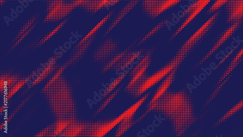 Abstract grunge halftone backdrop with retro comic grain, pixel texture, cartoon dots, pop-art fading waves, and a gritty vanishing gradient pattern in vector style.