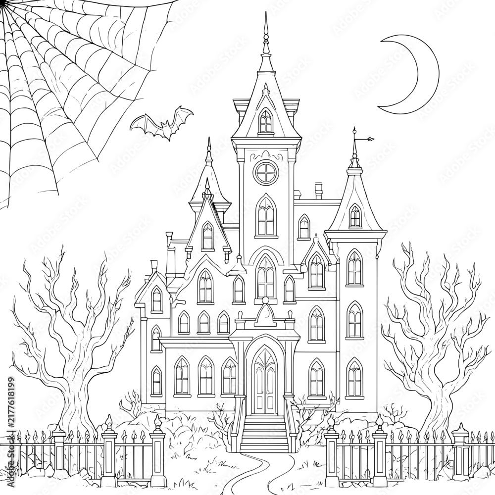Naklejka premium sketch of a castle