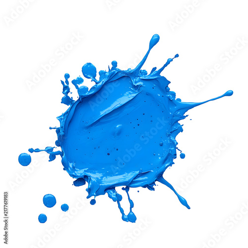Splash of blue paint