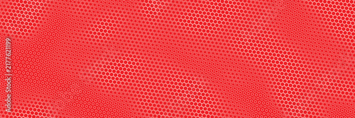 Bright Orange-Red Hexagon Mesh Radial Gradient