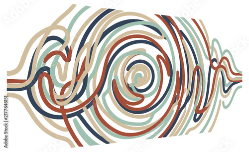 Abstract Sound Wave and Audio Frequency Visualization Illustration for Sonic Branding and Digital Signal Processing used in Music Production and Podcast Audio Engineering Marketing