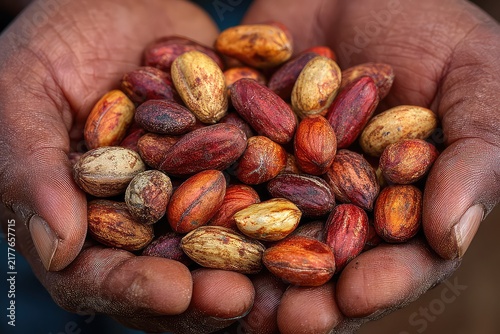 A handful of roasted peanuts