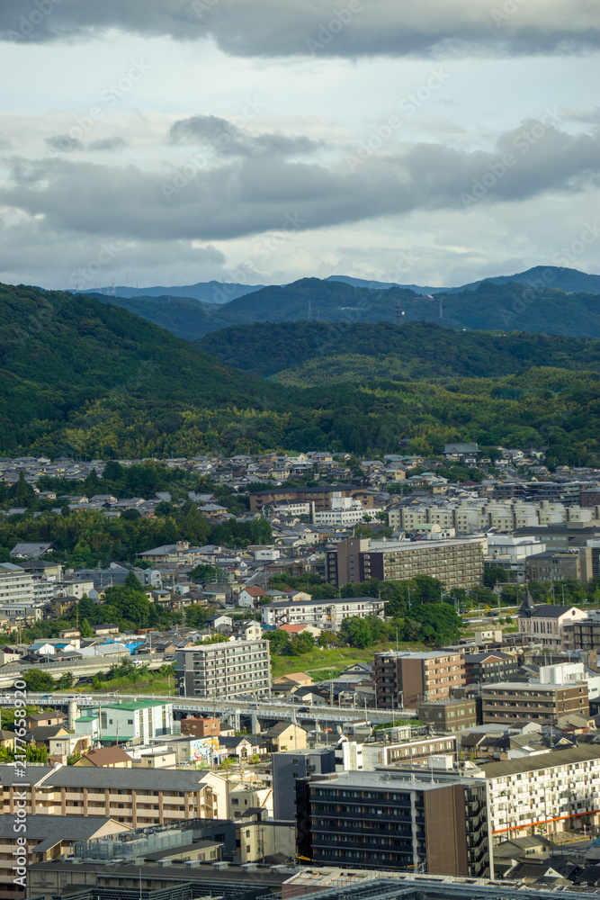 Fototapeta premium aerial view of the city