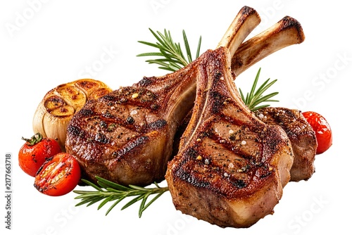 Naklejka Grilled Lamb Chops