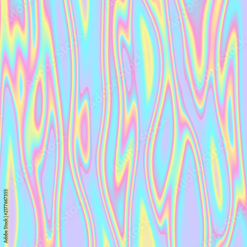 Holographic iridescent pastel vertical fluid waves abstract background texture