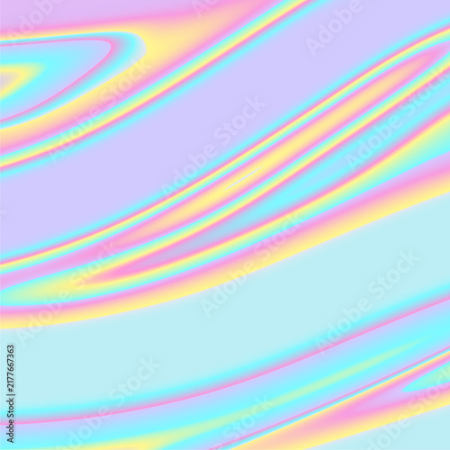 Holographic iridescent pastel soft diagonal liquid waves abstract background