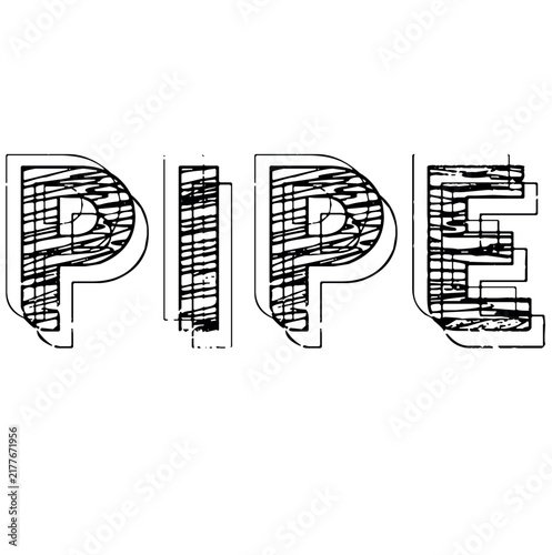 Pipe icon in yellow and black