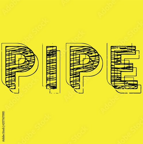 Pipe icon in yellow and black