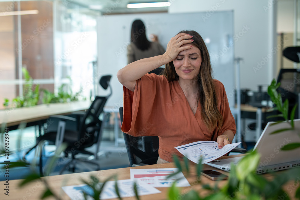 Fototapeta premium Workplace burnout and productivity pressure concept