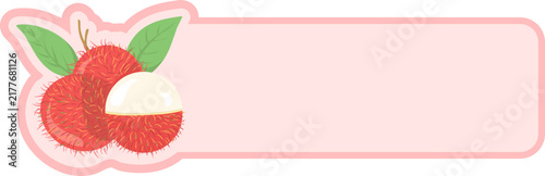 Fruit Illustration With Blank Text Label