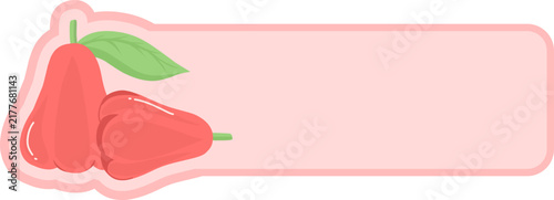 Fruit Illustration With Blank Text Label